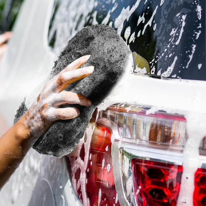 Tanlade 2 Pcs 2 Pack Large Microfiber Car Wash Sponge - Image 4