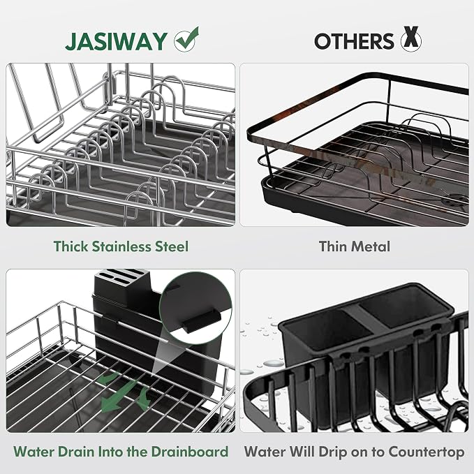 JASIWAY Stainless Steel Dish Drainers Drying Rack - Image 6