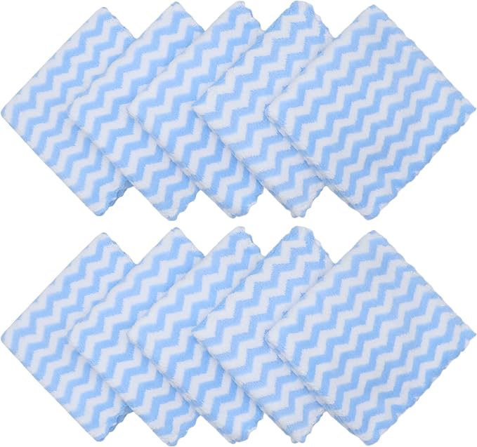 Microfiber Cleaning Cloth Lint Free Cleaning Rags, 10 Pack Fast Drying Dish Rags - Image 2