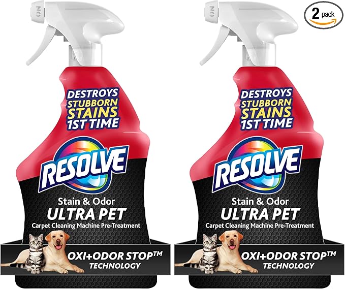 Resolve Ultra Pet Odor and Stain Remover Spray – Carpet Cleaner by Resolve