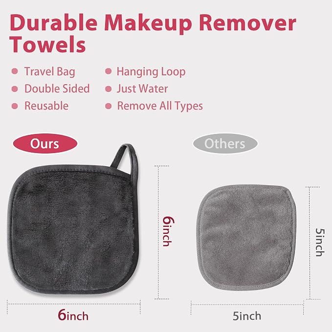 Makeup Remover Cloth, Makeup Remover Pads Microfiber Face Washcloth - Image 6