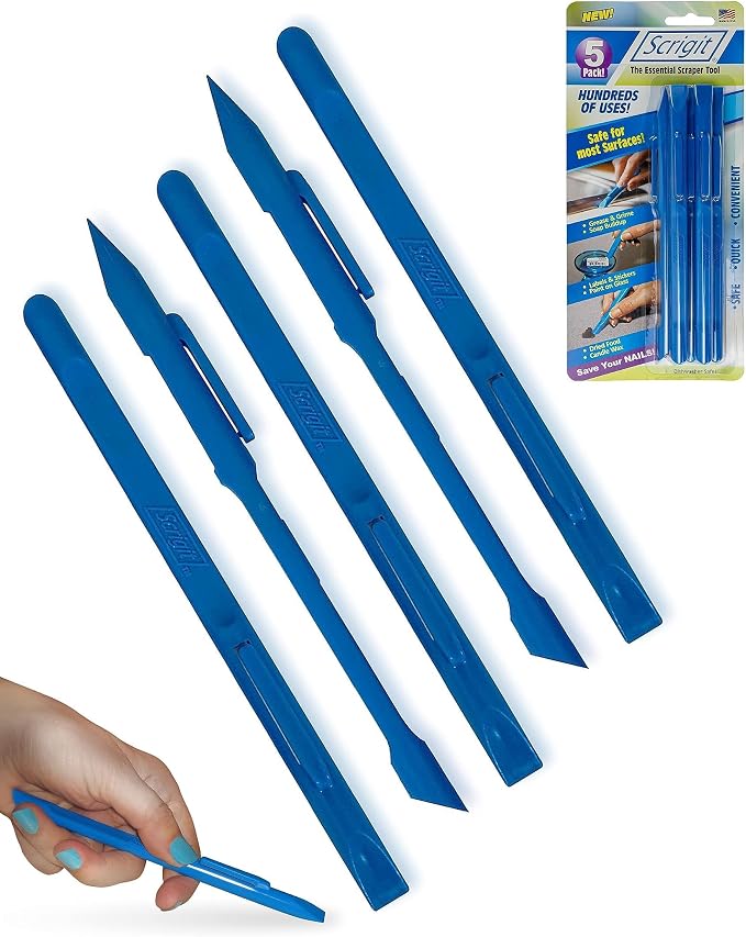 Scrigit Scraper No-Scratch Plastic Scraper Tool, 5 Pack by Scrigit