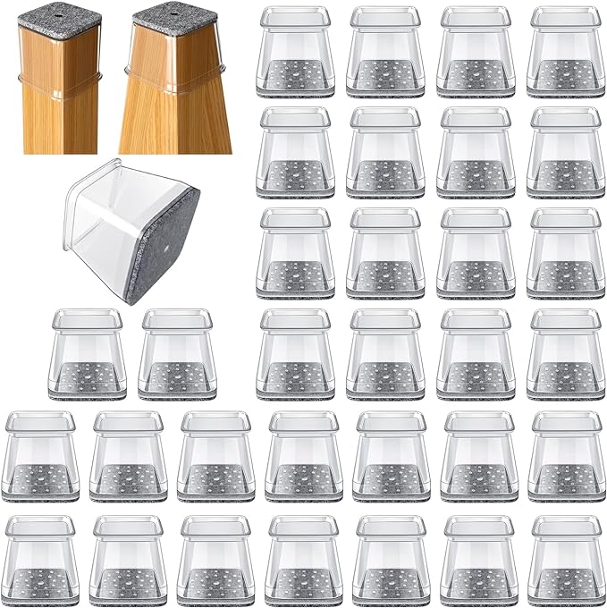 32 Pcs Square Chair Leg Protectors by OASMU