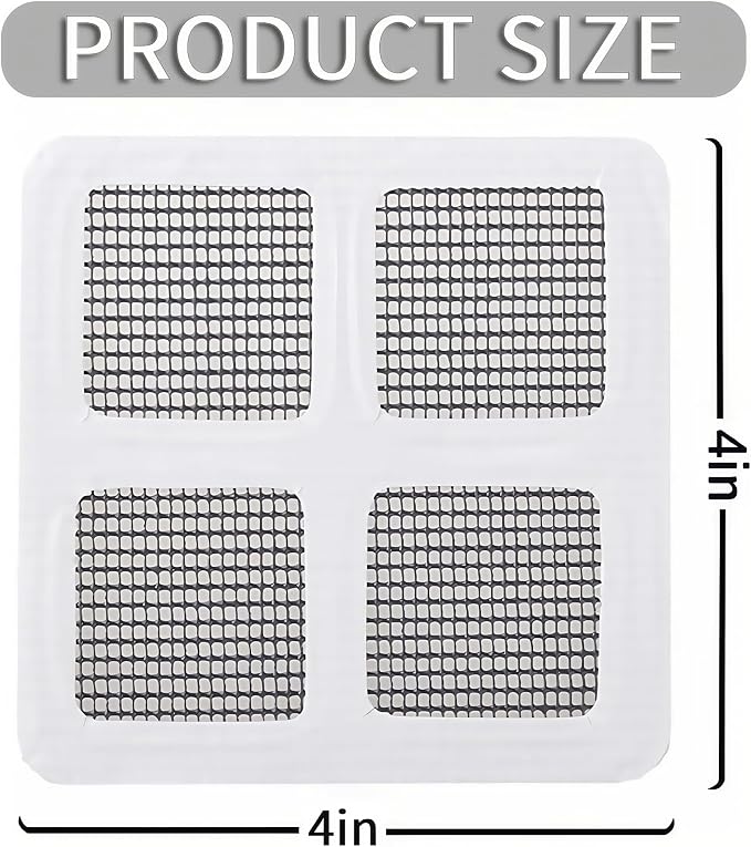 60 Pack Disposable Shower Drain Hair Catcher, Floor Drain Filter Stickers - Image 2