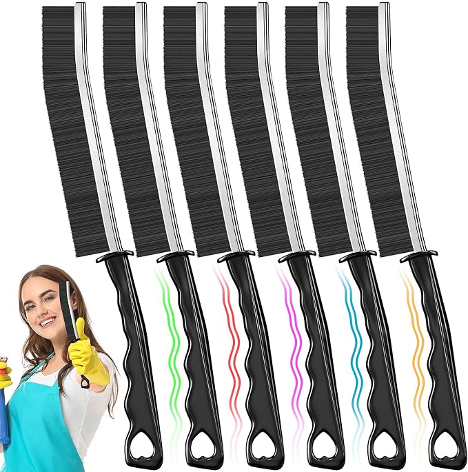 Crevice Cleaning Brush, Hard Bristle Crevice Cleaning Brush, Shower Cleaner by GOESCHANGE
