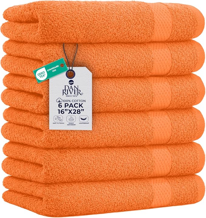 DAN RIVER 6-Pack Premium Hand Towels by DanRiver