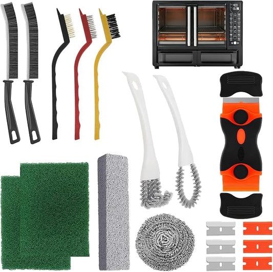Heavy Duty Oven Cleaner Brush Set, Oven Cleaning Accessories Tools, by Unknown