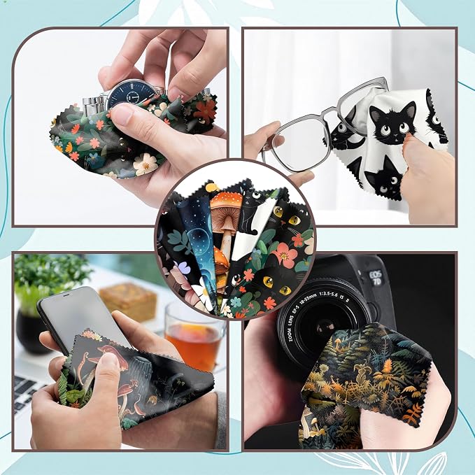 6 PCS Glasses Cleaning Cloth Eyeglass Lens Microfiber Cleaning Cloth Reusable - Image 4