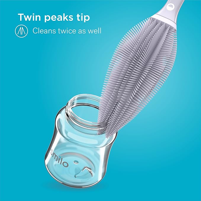 Smilo Silicone Baby Bottle Brush - Image 2