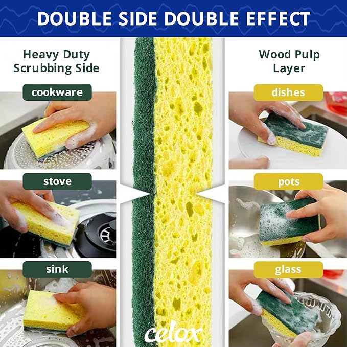 CELOX Heavy Duty Scrub Sponges, 36 Pack - Image 3
