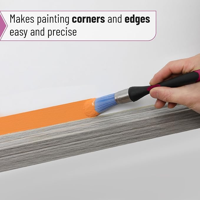 Bates- Trim Paint Brush, 0.75 Inch, Ergonomic Non-Slip Handle, Synthetic - Image 4