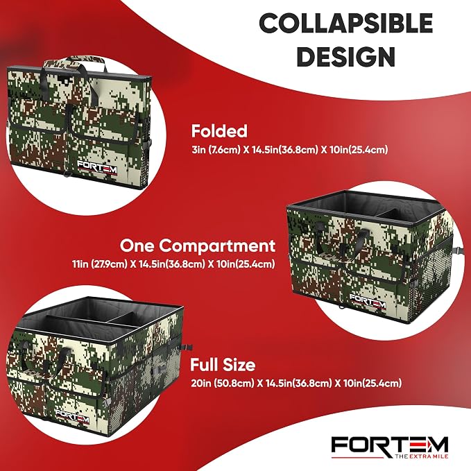 FORTEM Trunk Organizer For SUV Car Trunk Organizer, Foldable Storage, Car - Image 6