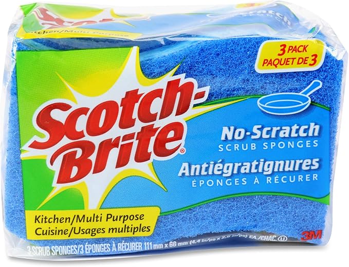 Scotch-Brite No Scratch Scrub Sponges, 4-1/2 x 2-1/2 x 7/10 in - Image 2
