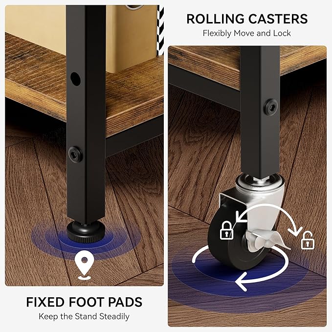 Warmiehomy 4 Tier 24" x 24" Printer Stand - Image 4
