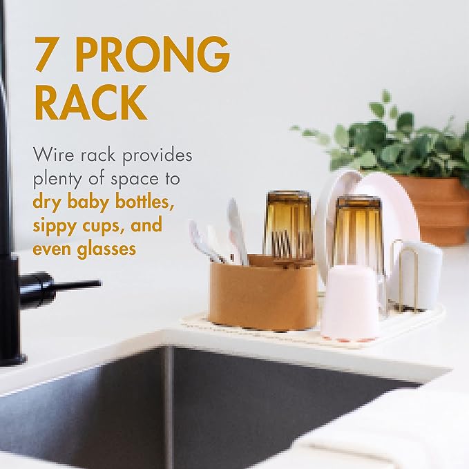 Boon ARC Modular Baby Bottle Drying Rack — Includes Silicone Drying Mat - Image 3