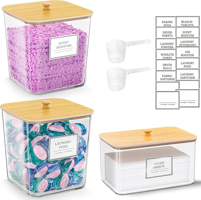 2+1 Pack Laundry Pods Container, Laundry Room Organization Containers by Unknown