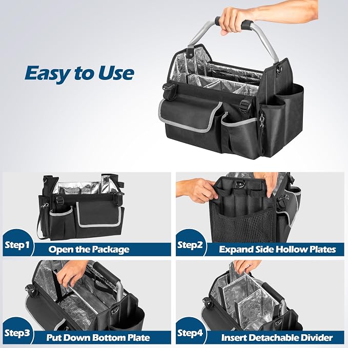 Wearable Detailing Caddy, Quick Load Collapsible Car Care Bag - Image 4