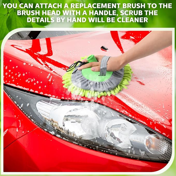 Layhit 5 Pcs Car Wash Mitt Set, Brush Not Included, Microfiber Mitt Cleaning - Image 5
