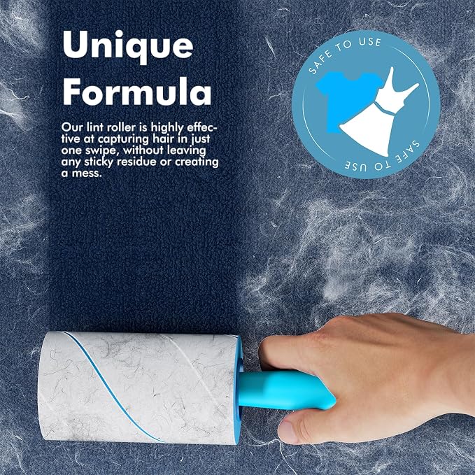 Lint Rollers for Pet Hair Extra Sticky, 600 Sheets Mega Value Set Lint Rollers - Image 4