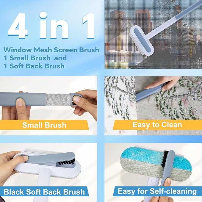 4 in 1 Mesh Screen Cleaner, Pet Hair Removal Tool - Image 4