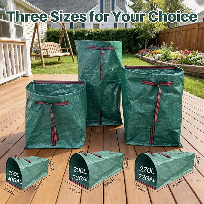 2-Pack 72-Gallon Reusable Yard Waste Bags - Image 2