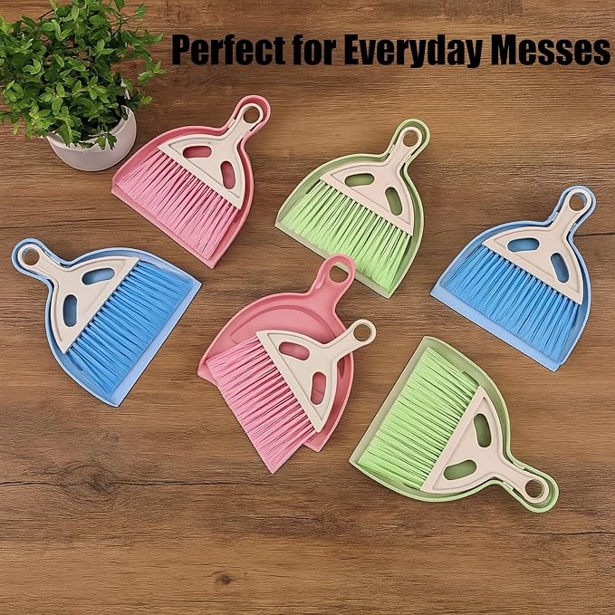 6 Pcs Small Dustpan and Brush Set, Whisk Broom Dust Pan - Image 9