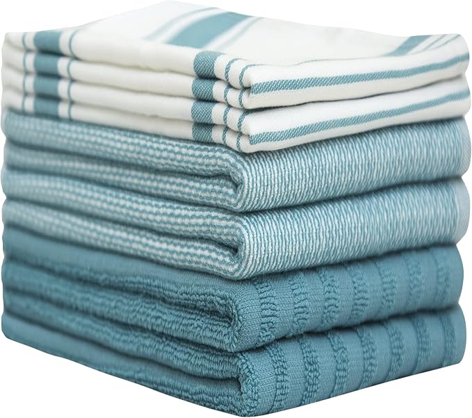 Premium Kitchen Towels | Large Cotton Dish Towels | Flat & Terry Highly - Image 2