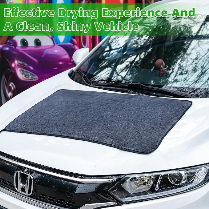 CADONO Large Microfiber Car Drying Towel, Ultra Absorbent Microfiber Cleaning - Image 4