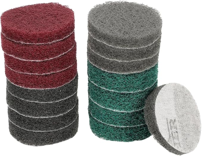 HARFINGTON 4pcs Scrubber Scouring Pads 180 400 800 1200 Grits 2 Inch Drill by HARFINGTON