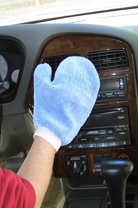 Eurow Microfiber Terry Weave Dusting & Polishing Mitt, Scratch-Free, Ultra-Soft - Image 5