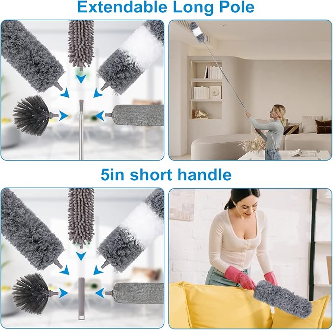 Microfiber Extendable Feather Duster - Image 4