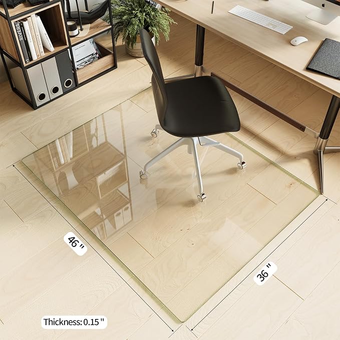 Koonmi Tempered Glass Chair Mat - Image 4