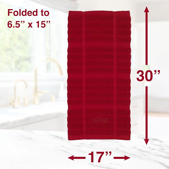 All-Clad Solid Kitchen Towel: Highly Absorbent, Super Soft Long Lasting - Image 3
