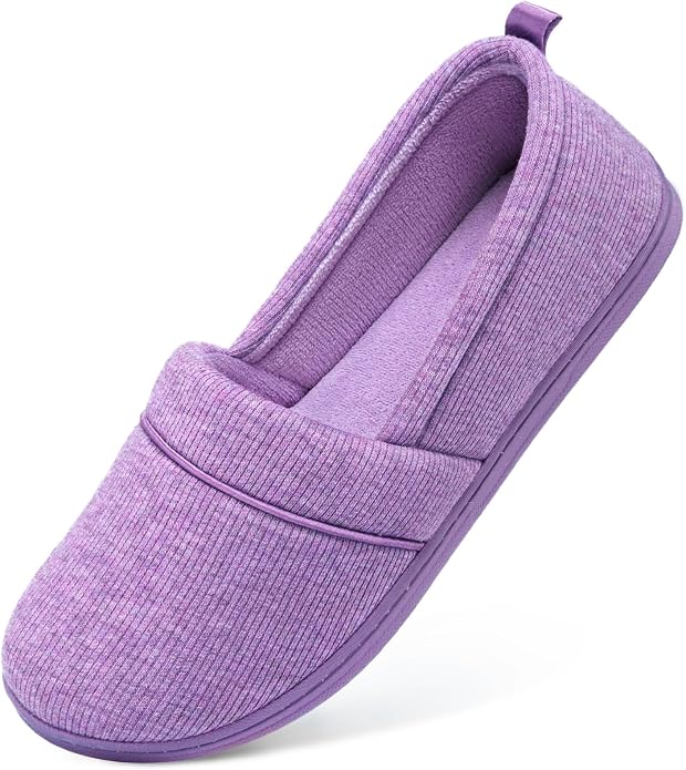 HomeTop Women's Comfy Loafer Slippers Lightweight Memory Foam Non-slip Indoor by HomeTop