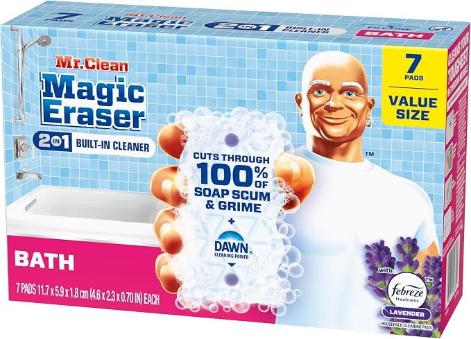 Mr. Clean Magic Eraser Sponge, Bathroom Cleaner, Shower Cleaner, Tub Cleaner - Image 11
