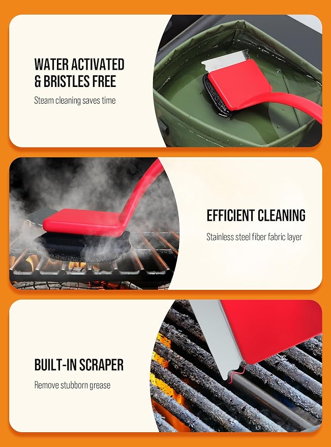 Grill Brush Bristle Free, Grill Cleaner Brush - Image 2
