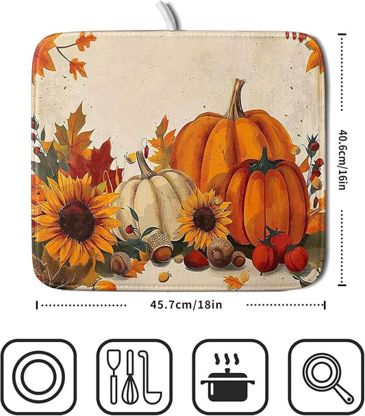 Happy Thanksgiving Day Harvest Dish Drying Mat - Image 2