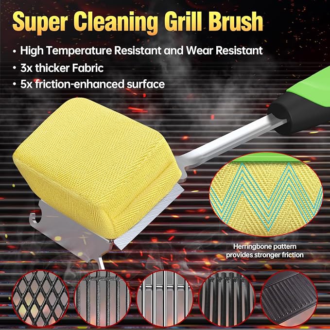 Grill Brush Bristle Free for Outdoor Grill, Steam Grill Cleaning Brush - Image 3