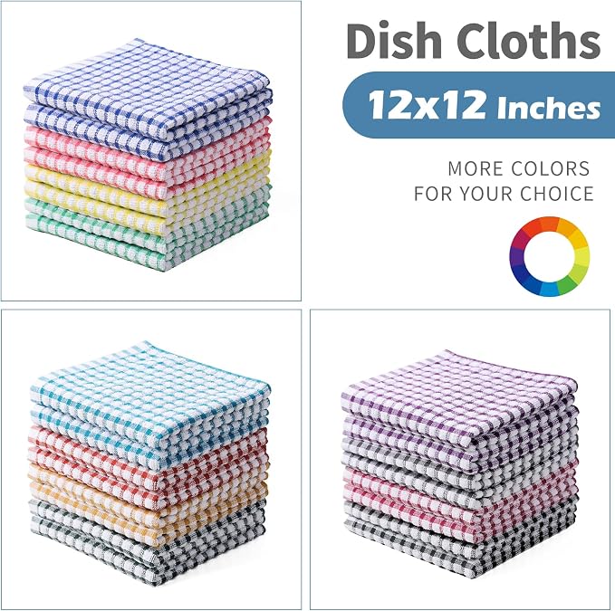 Oeleky Dish Cloths for Kitchen Washing Dishes, Super Absorbent Dish Rags - Image 4