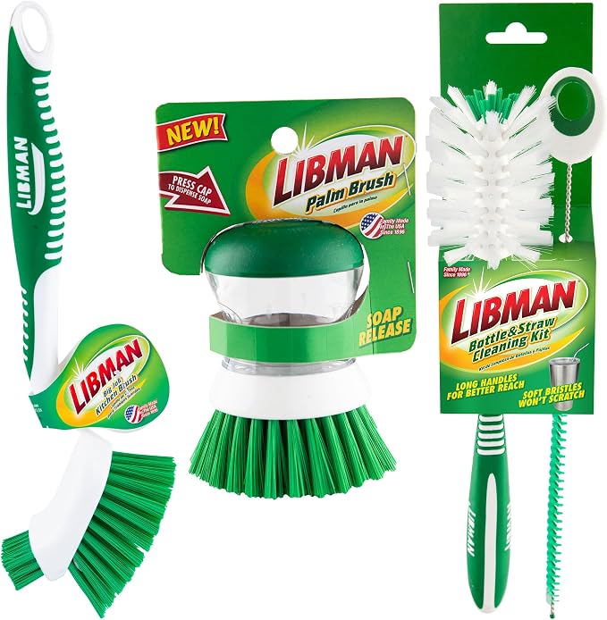 Libman Bottle & Dish Brush Kit | Cleaning Brushes by TheLibmanCompany