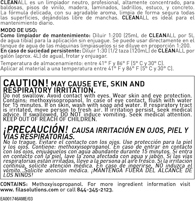 FILA Surface Care Solutions, Neutral All Purpose Cleaner, Highly Concentrated - Image 2