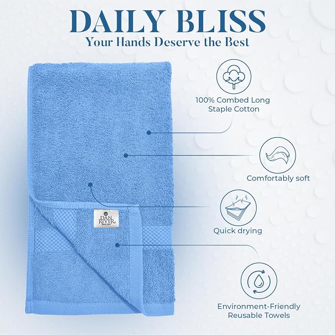 DAN RIVER 6-Pack Premium Hand Towels - Image 3