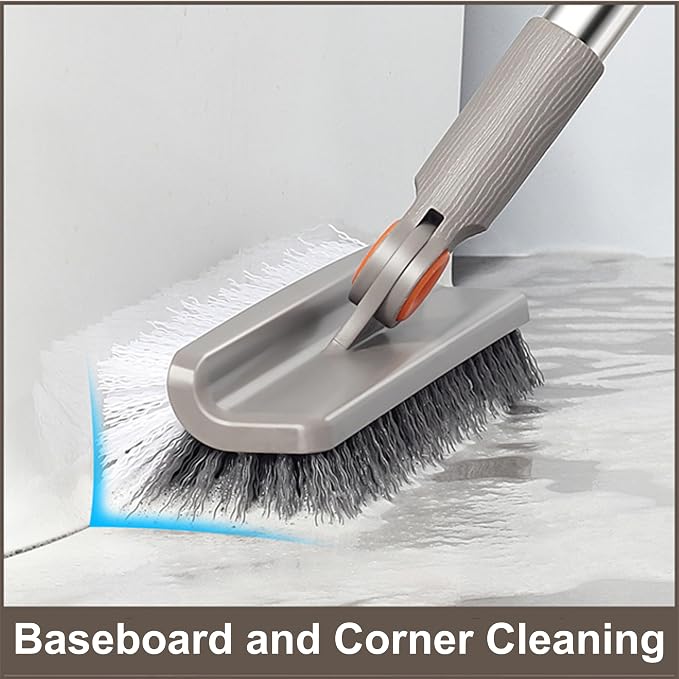 Multifunction 3-in-1 Broom and Dustpan, Silicone broom Squeegee and Scrub Brush - Image 4