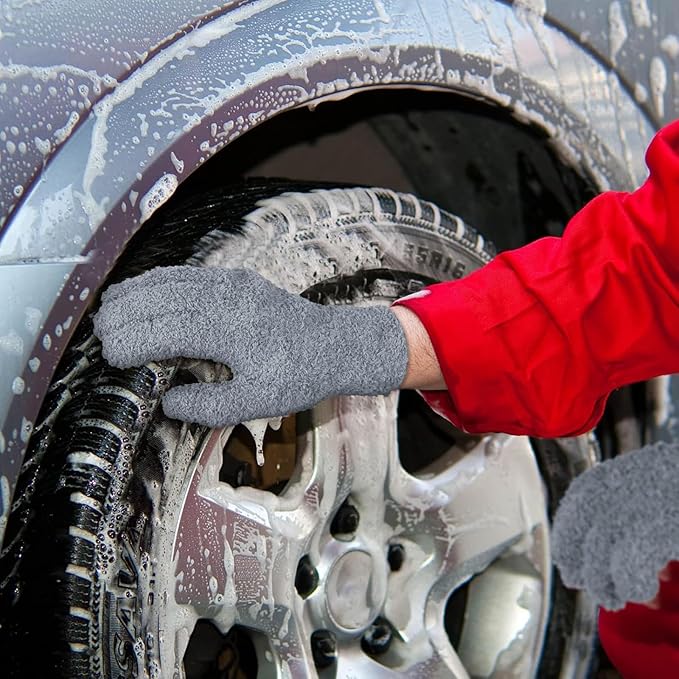 Bencailor 6 Pairs Microfiber Dusting Gloves, Dusting Cleaning Gloves Microfiber - Image 4
