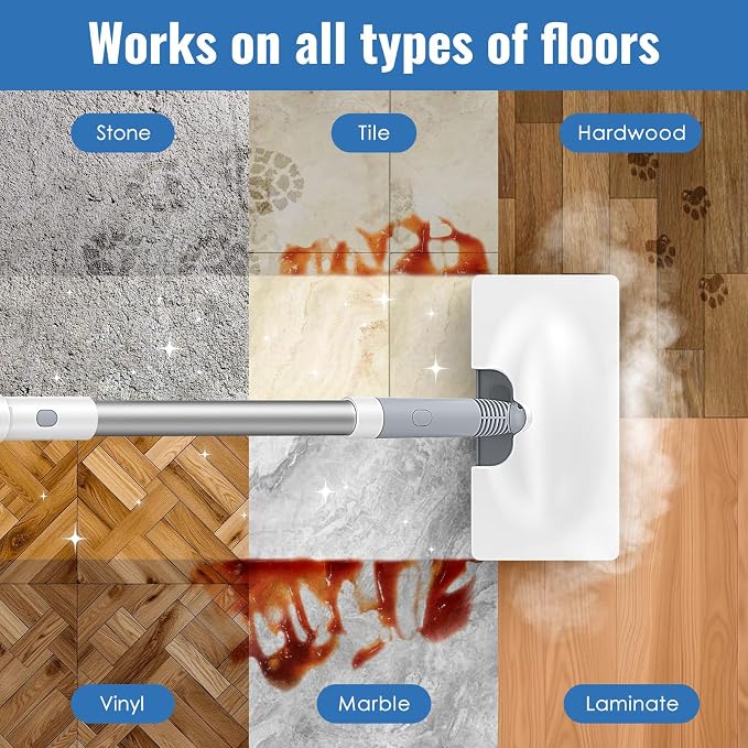 FEPPO Steam Mop with Detachable Handheld Steam Cleaner - Image 5