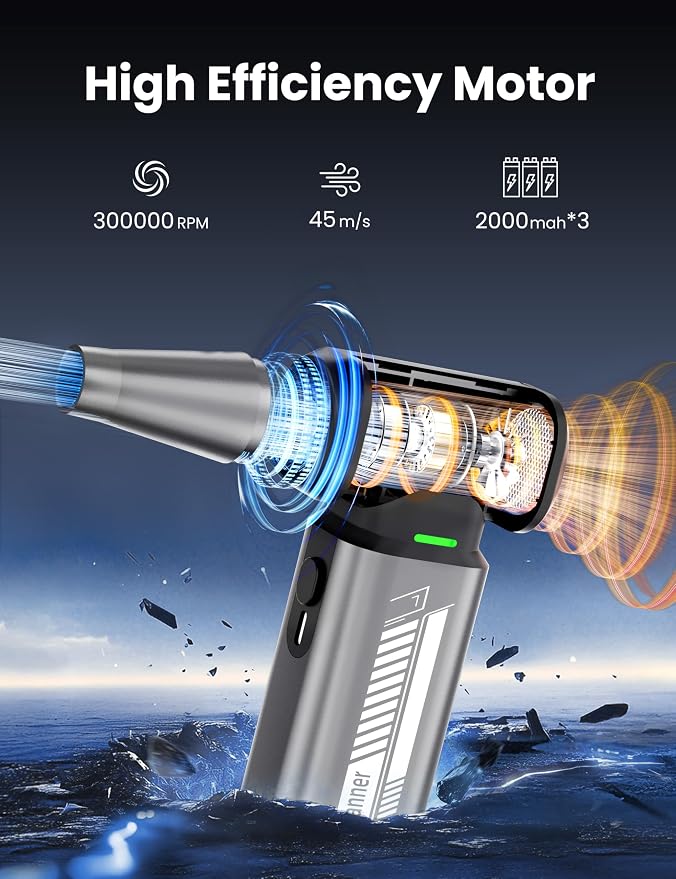 Compressed Air Duster-300000RPM Super Power Cordless Electric Air Duster - Image 3