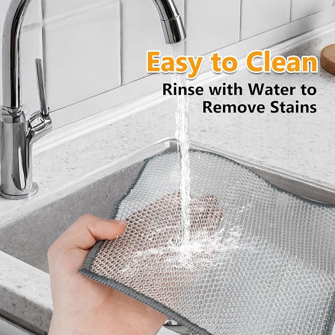 15PCS Multipurpose Wire Dishwashing Rag, Non Scratch Wire Dishcloth, Reusable - Image 6