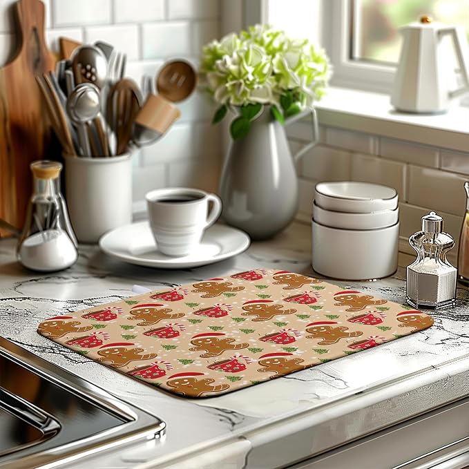 Christmas Gingerbread Man Dish Drying Mat - Image 6