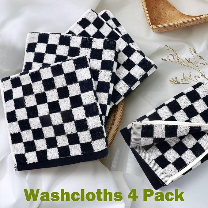 Jacquotha Wash Cloths Checkered 4 Pack - Image 2