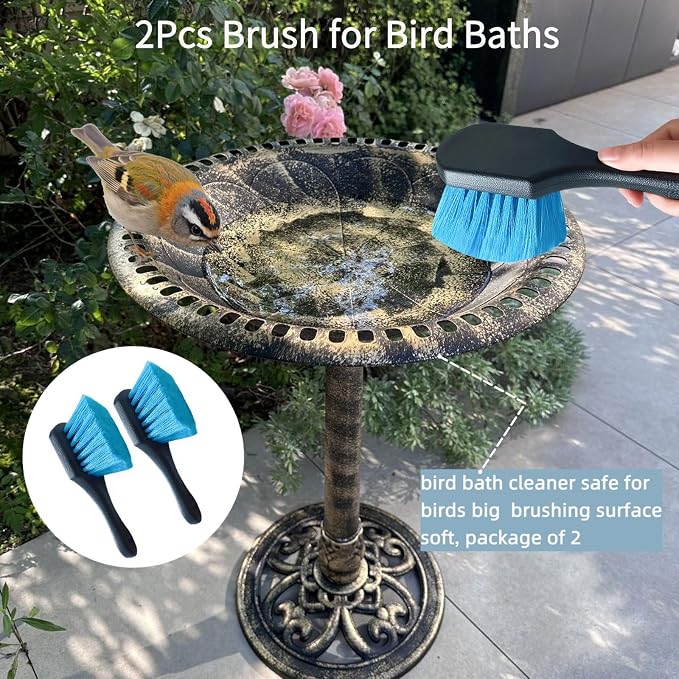 2 Pcs Bird Bath Brushes，Bathtub Cleaning Brush，Hummingbird Feeder Cleaning - Image 6